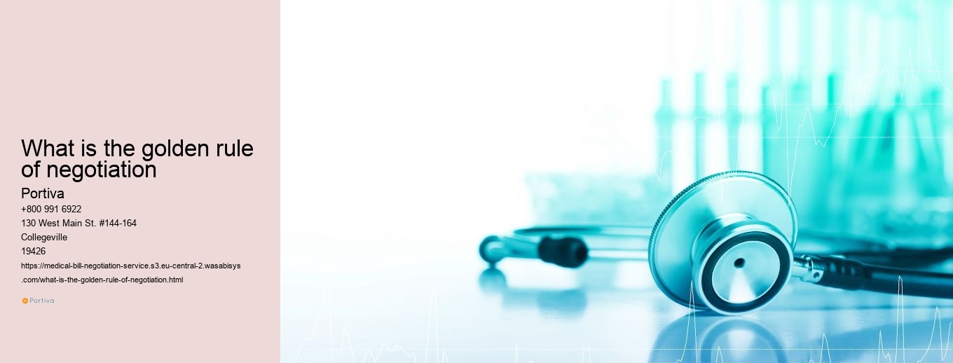 What is the golden rule of negotiation